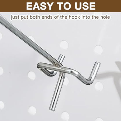 Shimeyao 100 Pcs Peg Board Hooks Stainless Steel Pegs,12 Inch,Silver - color: Silver, size: 12 Inch