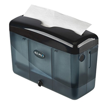 EZbrnd Countertop SLIMFOLD Hand Towel Dispenser for Kitchen/Bathroom/Office/RV/Airbnb, Guest Towel Holder, Pearl Black - color: Black