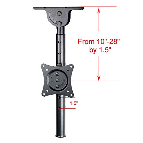 VideoSecu ML405B2 LCD LED UHD Monitor TV Ceiling Mount for Most 19 22 23 24 26 27 28 29 32 39 42 Flat Panel Display with VESA100x100, 75x75, Fit Flat and vaulted Ceiling M0B