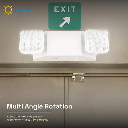 KASTLITE Commercial LED Emergency Light, Square Style, 8-Pack Set - color: WHITE - SQUARE, size: 8 Pack