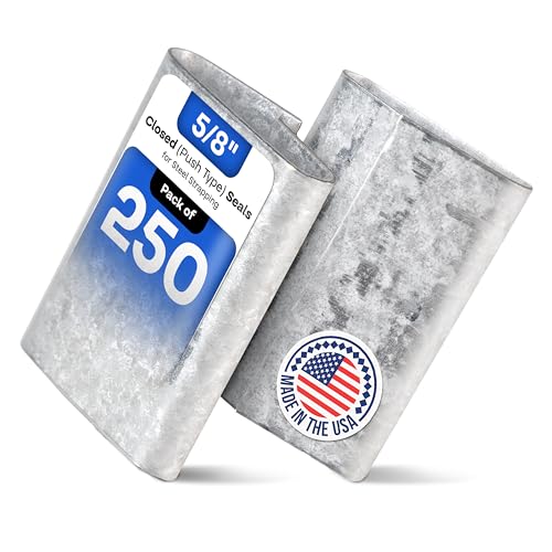 IDL Packaging 5/8" Closed (Push) Seals for Steel Strapping, Pack of 250 - color: Closed (Push), size: 5/8"