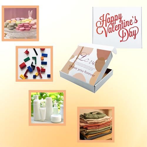 13x11x2 Inch Shipping Boxes Set of 25,White Corrugated Cardboard Mailers - size: 13x11x2 inches