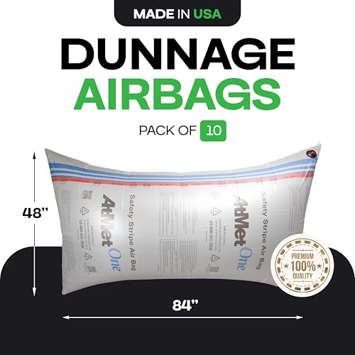 Dunnage Airbags 48" x 84", Pack of 10 - USA-Made Woven PP Dunnage Bags - size: 48" X 84" Bag