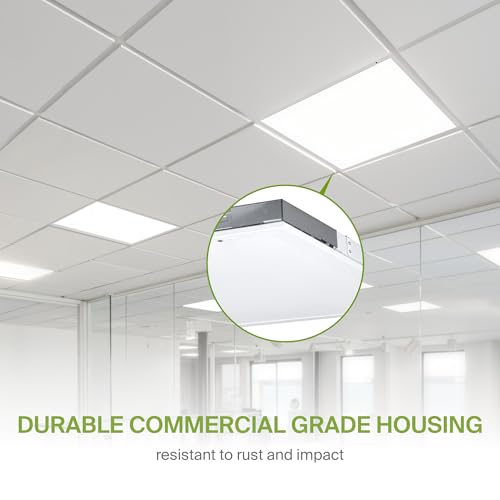 ASD 2x2 LED Flat Panel Light, Emergency Battery Backup UL DLC 4 Pack - color: 2x2, size: 4 Pack