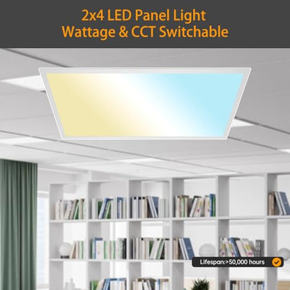2x4ft LED Flat Panel Light with Microwave Sensor Base Ready, 4PK - style: 2x4 Fixture Only