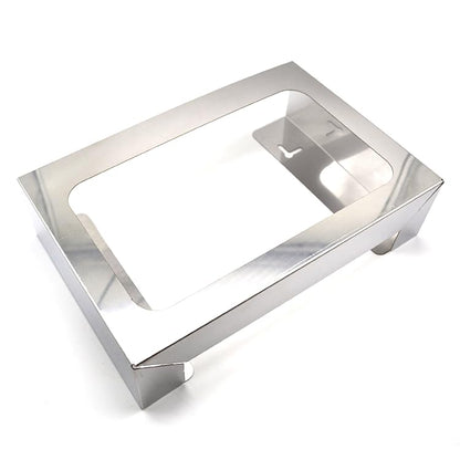 1 Pack Commercial Grade Stainless Steel Triple Box Glove Dispenser Tissue Box Holder W15 x D3.8 x H10/Two-Way Keyhole for Vertical Horizontal Loading Adjustment/Wall Mounting Screw Included
