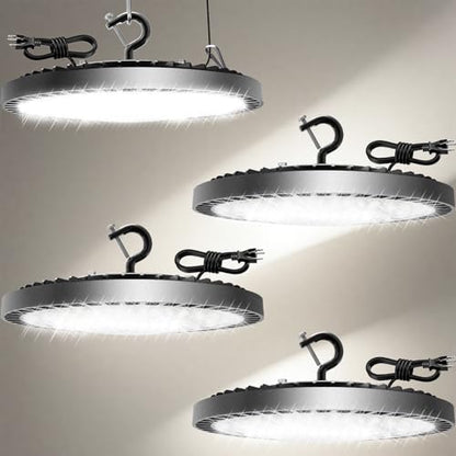 160W UFO High Bay LED Shop Lights, 4 Pack 25000LM Garage Lights - size: 160-4PACK