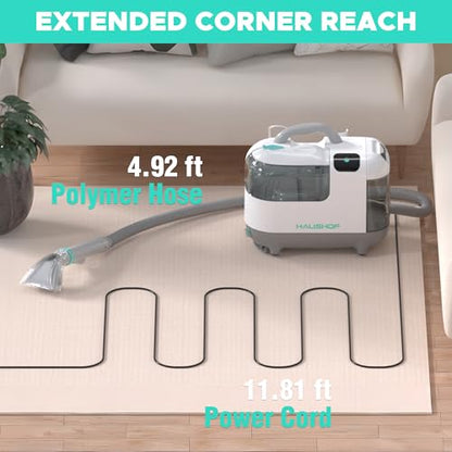 HAUSHOF Steam Carpet and Upholstery Cleaner Machine, with 3 Modes & 3 Tools