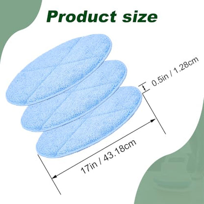 Commercial 17 Inch Microfiber Carpet Bonnet Floor Machines Pads Compatible with Floor Machine: 3 Packs Microfiber Carpet Bonnet Floor Buffer Pads - color: 17 Inch-3 Pack-blue
