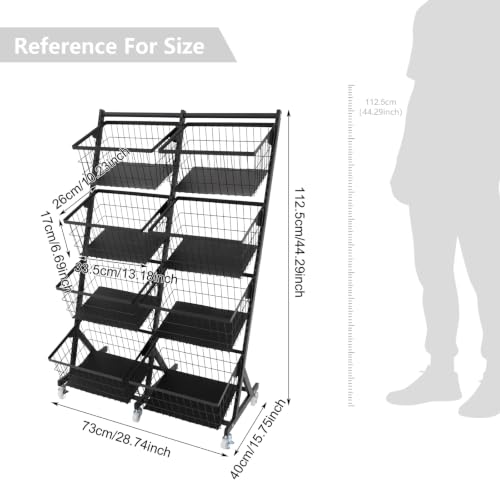 Store Snack Rack Display Stand, Multifunctional Retail Display Racks, Black - color: Black