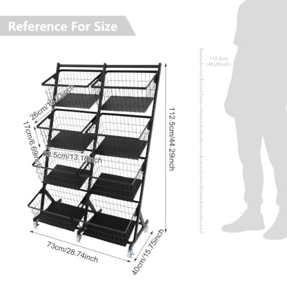 Store Snack Rack Display Stand, Multifunctional Retail Display Racks, Black - color: Black