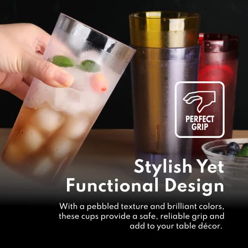 New Star Foodservice Restaurant-Grade Beverage Tumblers, Red, 16 oz