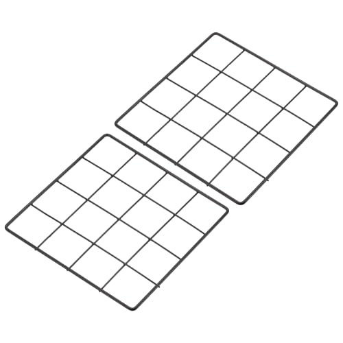 PATIKIL 8"x8" Wire Grid Panel, 2 Pack Board Photo Pictures Memo Display Grid Panels Hanging Organizer Wall Decorative Panel for Home Office Wedding, Black - color: Black, size: 8x8 Inch