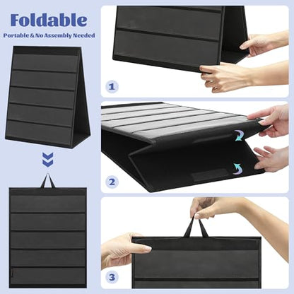 PACMAXI Double-Sided Portable Sticker Display Stand Organizer - color: Black