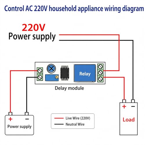 NE555 Adjustable Delay Timer Module, 12V DC