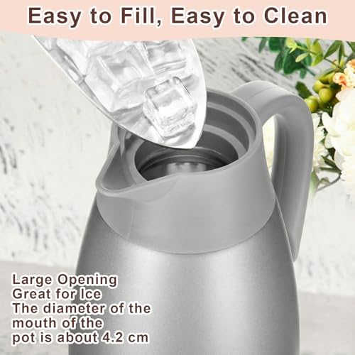 Norme 2 Pcs Thermal Coffee Carafe Creamer, Gray, 51 oz - color: Gray, size: 51 oz