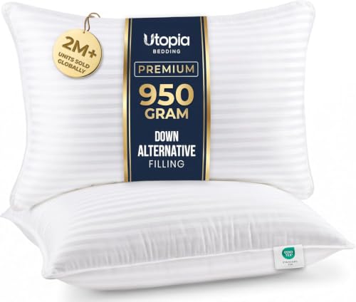 Utopia Bedding Bed Pillows for Sleeping, Pillows Standard Size Set of 2 - size: Standard (Pack of 2)