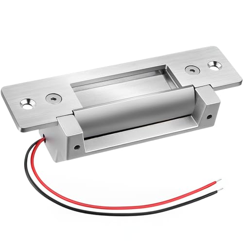 2026 Upgraded ANSI Standard Heavy Duty Electric Door Strike Lock for Door Access Control System, Cylindrical/Mechanical Locksets, Fail-Secure/Fail-Safe Adjustable, (Input Voltage 12VDC), Silvery - color: Silver -A, size: Dual-Line - Cylindrical