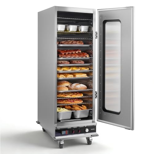 VEVOR Commercial Electric Food Warmer 16-Tier Transparent Single-Door - size: 16-Tier