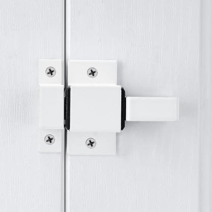 2 Packs White Spring Door Lock，Self-Closing Latches - color: White