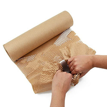 Honeycomb Packing Paper 12”x50’ Moving Supplies. Eco Friendly Bubble Paper Wrap Roll for Packing Fragile Items. Packaging Sheets for Moving. Kraft Paper Shipping Supplies. - size: 12" x 50 ft