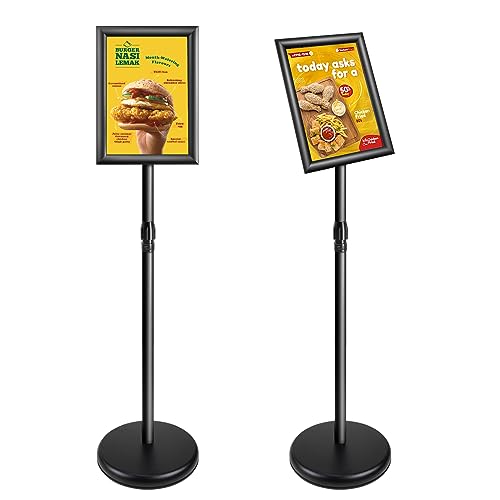 Adjustable Pedestal Sign Stand, Floor Standing Sign Holder for Display