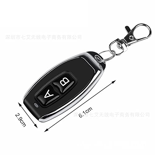 QIACHIP 433MHz 2-Button Remote 3-Pack - EV1527 Fixed Code, Momentary/Latching/Toggle, for QIACHIP Receivers, Non-Clonable - color: 3 Transmitters
