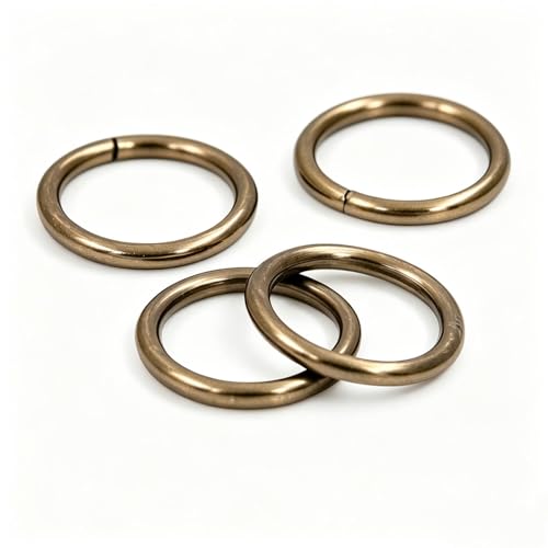 1/2'' Metal O-Ring Buckle Connector Round Loops Non Welded for Bags Webbing Purse and Belt Straps, Bronze, Pack of 150 - color: Bronze X 150 Pcs