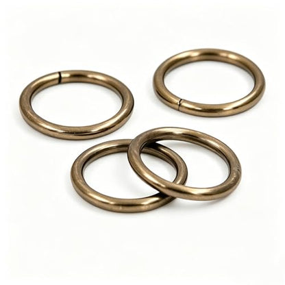 1/2'' Metal O-Ring Buckle Connector Round Loops Non Welded for Bags Webbing Purse and Belt Straps, Bronze, Pack of 150 - color: Bronze X 150 Pcs