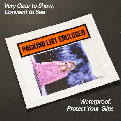 1000pcs 4.5”x5.5” Packing List Envelopes Self-seal Packing Slip Envelope Pouches Shipping Label Sleeves Top Loading Packing List Enclosed Bags. - size: 4.5"x5.5"