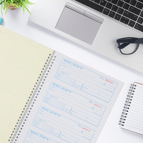 2 Pcs Money Rent Receipt Book,7.9x11.22 Inches,Receipt Book with Carbon Copies,2 Part Carbonless,Cash Receipt Book,200 Sets per Book - size: 7.9x11.22 inches, style: 2Pcs-2Part