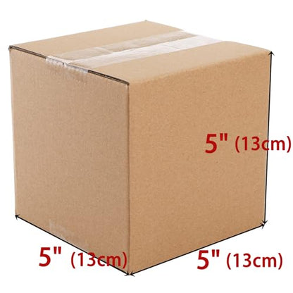 Peohud 5x5x5 Inches Shipping Boxes, 30 Pack Corrugated Cardboard Box, Small Cube Mailing Boxes for Packing, Moving, Shipping, Storage, Small Business
