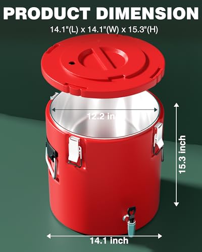 WantJoin Insulated Beverage Dispenser 8 Gallon, Stainless Steel Hot & Cold Drink Dispenser with Spigot Handles, Thermal Drink Container for Juice Tea Milk Catering Restaurant Parties - size: 8 Gallons