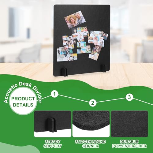 PATIKIL Desk Dividers 24" x 24",with 4Pcs Support Feet, Black Style B - color: Black Style B, size: 24" x 24"
