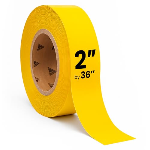 DuraMark EC700 Floor Marking Tape for Concrete and Pavement | Industrial Marking Tape for Warehouses | Long-Lasting | High Durability, Yellow, 2 Inches by 36 Feet - color: Yellow, size: 2 In X 36 Ft