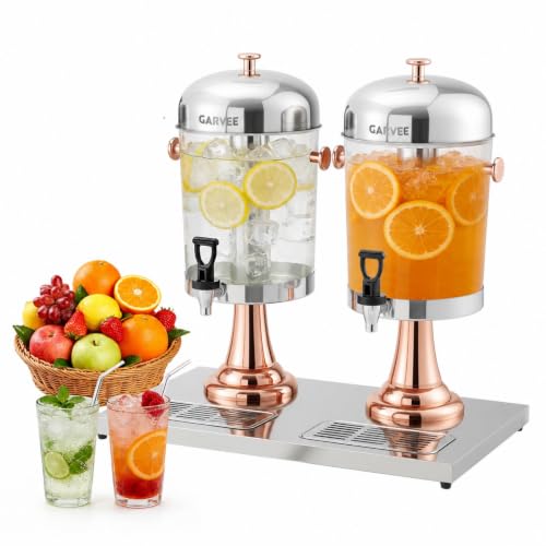 Garvee 4.4 Gallon Commercial Drink Dispenser with Ice Core, Rose Gold - color: Rose Gold, size: 4.4 Gallon