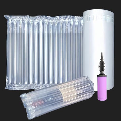 Large Bubble Cushioning Wrap Roll for Packing Fragile Items, 13.7 in*131ft Inflatable Air Pillows for Wine Bottle & Moving Shipping Protectors, Shipping Supplies Alternative to Packing Peanuts - size: 13.7''*131'