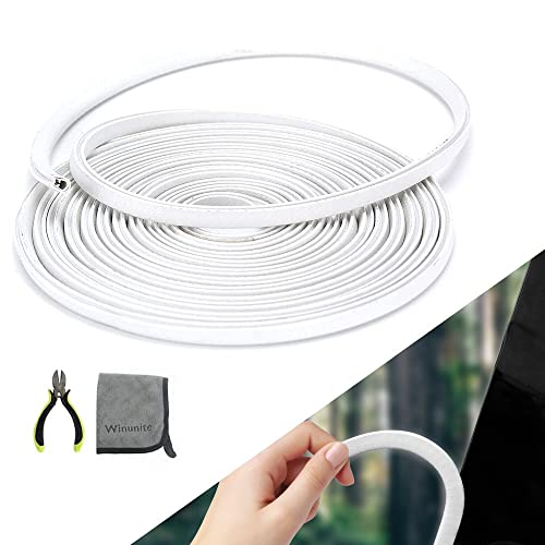 Winunite 65.6ft (20m) No Glue Car Door Edge Guards White - color: white, size: 65.6 ft
