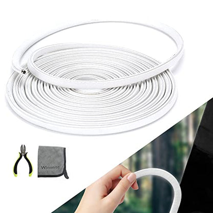 Winunite 65.6ft (20m) No Glue Car Door Edge Guards White - color: white, size: 65.6 ft