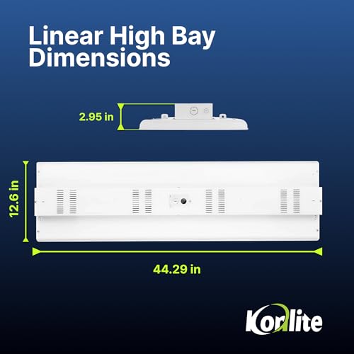 Konlite - 4 FT Linear LED Shop Lights, 225W, 30,626LM Bay Ceiling Shop Light for Commercial & Industrial Use, Non-Maintenance Shop Lights for Workshop, Garage Light, 5000K Daylight, Dimmable 1-10V - size: 1 PACK - 225W
