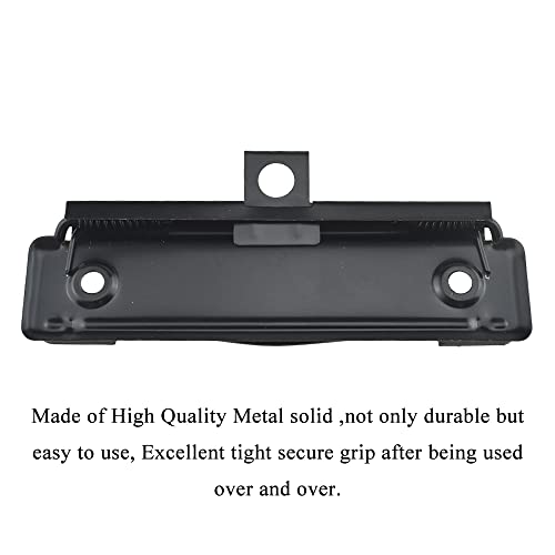 HAHIYO 3.94 Inches Black Metal Clipboard Clips with Rubber Grips 6 Pack Mountable Sturdy Strong Springs with Rivets Document File Wood Plastic Clips Board for Office School Home - style: Black-3.94in-6p