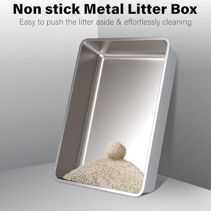 XXXL Stainless Steel Cat Litter Box -Extra Large Metal Litter Box - color: XXXL - 28" x 20" x 6"