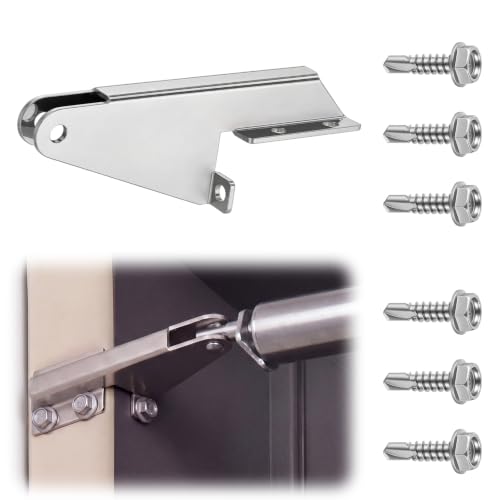 1 Pcs Aluminum Jamb Bracket Door Closer, Silver - color: Silver