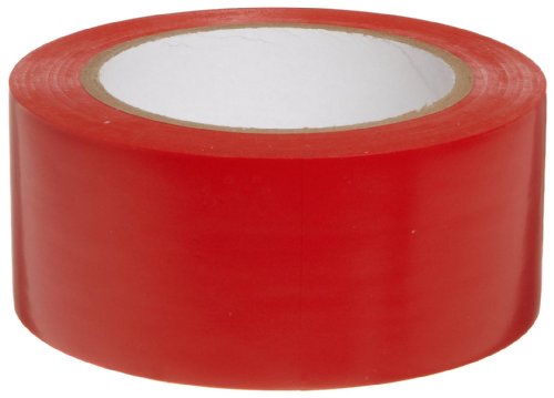 Brady 58201, 108' Length, 2" Width, B-7569 Vinyl Tape, Red Color Aisle Marking Tape
