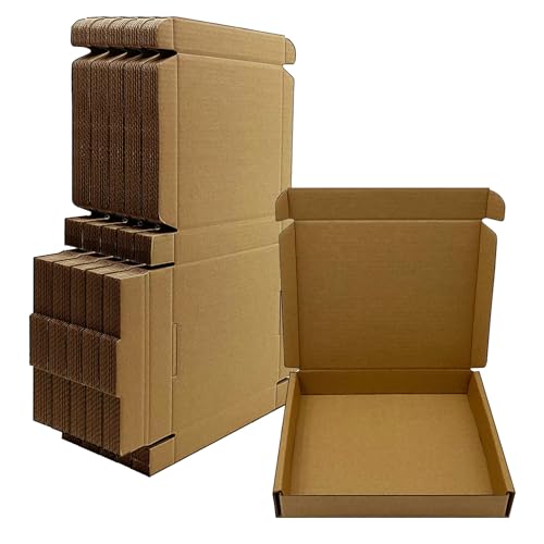 6x5x1 inch Small Shipping Boxes 50 Pack, Brown Corrugated Cardboard Mailers - size: 6x5x1 inch
