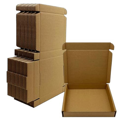 6x5x1 inch Small Shipping Boxes 50 Pack, Brown Corrugated Cardboard Mailers - size: 6x5x1 inch