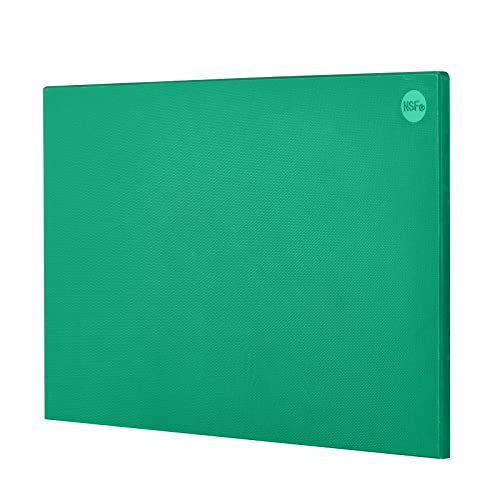 CURTA Cutting Boards for Kitchen, 24" x 18" x 0.5" Green Color Coded Plastic Commercial Chopping Board Anti Slip Surface Dishwasher Safe - color: Green, size: 24"L x 18"W
