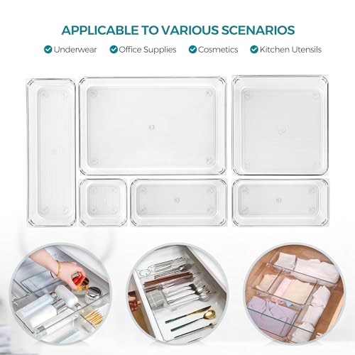 8 Pack Drawer Organizers, 3"X 3" Clear Acrylic Storage Bins - size: 3"X 3"