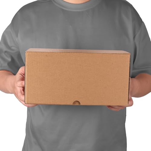 10x7x5 inch Cardboard Shipping Box, Set of 6 Packaging Boxes, Brown - color: Brown, size: 10x7x5 inch 6 Pack