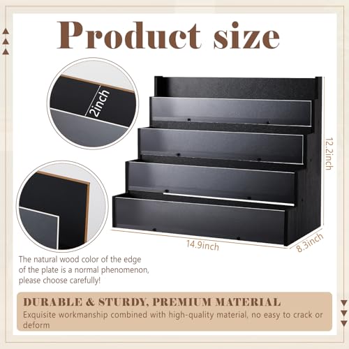 Yuntau 4 Tier Greeting Card Display Stand, Black - color: Black, size: 4 Tier